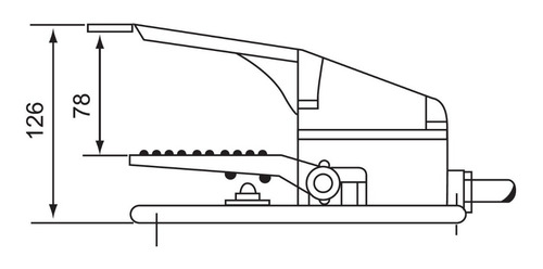 Imagen 4 de 5 de Cfs-302 Cntd Interruptor De Pedal Metalico Con Guarda