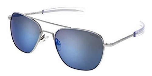 Lentes De Sol - Randolph Usa | Matte Chrome Classic Aviator 