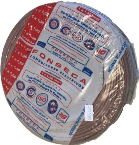 Imagen 4 de 8 de Cable Unipolar Homologado 1,5 Mm Celeste + Marron Pack X 2