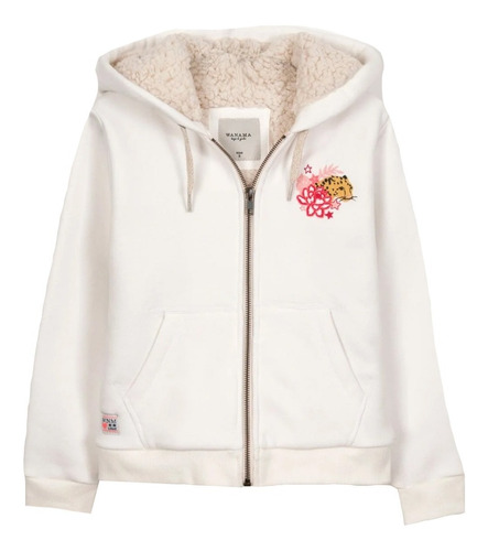 Campera Niña Wanama Meme Con Corderito Algodon Crudo Pre