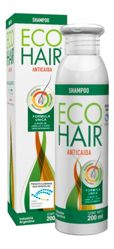 Shampoo Eco Hair Crecimiento Cabello Anticaida 200 Ml