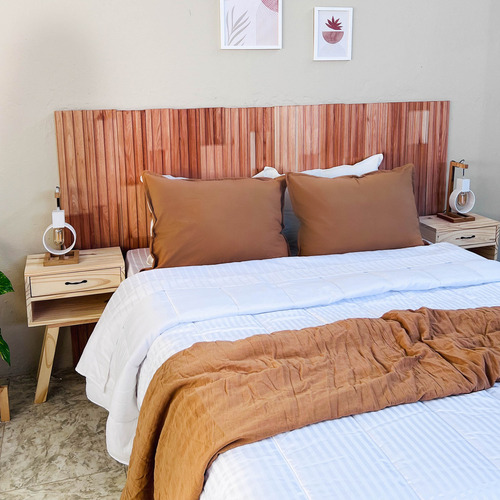 Combo 2 Almohadones Tusor 70x50 Con Cierres Decorativo Cama Color 2-Ocre