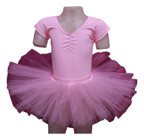 Disfraz Traje Bailarina Nena: Malla Ballet Dm101+ Tutu Corto