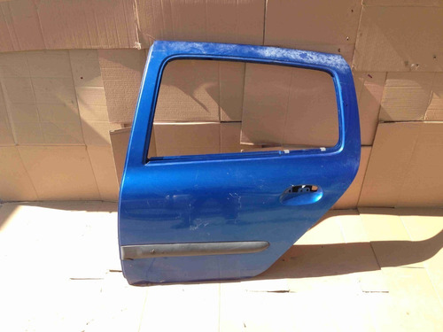 Puerta Trasera Izquierda Platina Clio 01-09 Original Azul