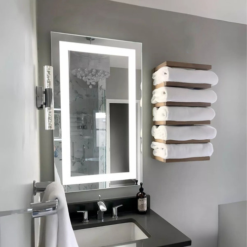 Espejo De Pared Tocador Baño Luz Led Touch 3 Luces 137