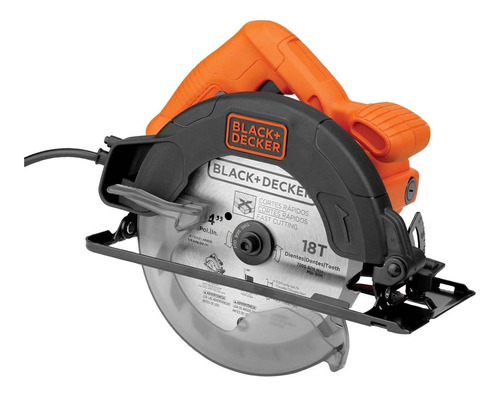 Serra circular elétrica Black+Decker CS1350P 184mm 1350W laranja 60Hz 127V