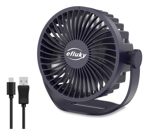 Ventilador De Escritorio Pequeño Usb Efluky, 3 Velocidades Y