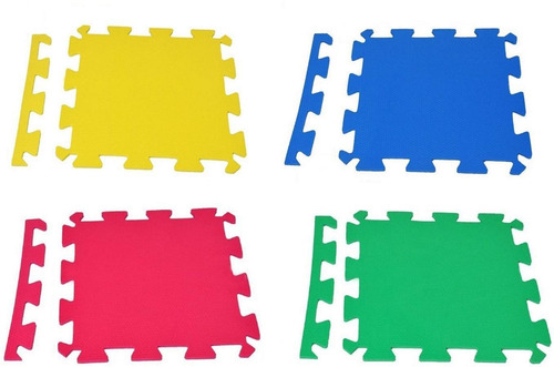 Kit 16 Placas Tatame Eva 50x50x1cm Tapete Infantil Colorido