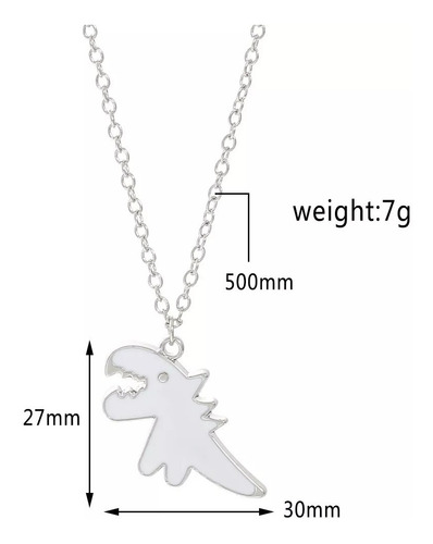 Imagen 9 de 10 de Par Collares De Pareja Dinosaurios Regalo Amor San Valentín