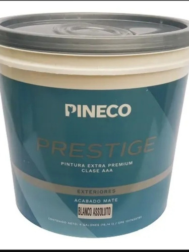 Pineco Prestige Exterior Caucho Mate Blanco (galón)
