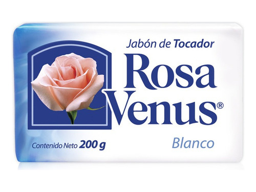 Caja Jabón De Tocador Rosa Venus Blanco De 200 Grs 30 Pzs