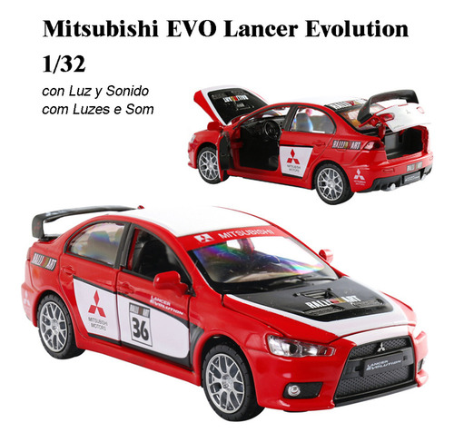Mitsubishi Lancer Evo Miniatura Metal Car Colección Regalos