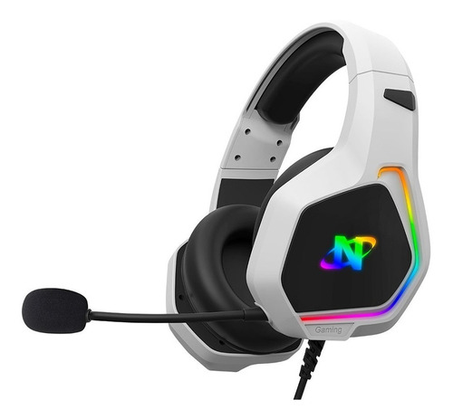 Auricular Gamer Blanco Leds Rgb Con Microfono Ps4, Xbox, Pc