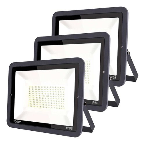 Reflector Led 100w Profesional Luces Exterior Luz Pack X 3