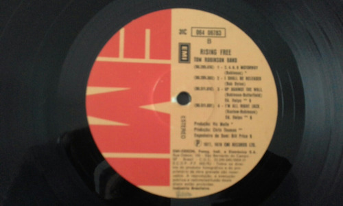 Lp Trb Tom Robinson Band Rising Free. Ótimo Est (Usado)