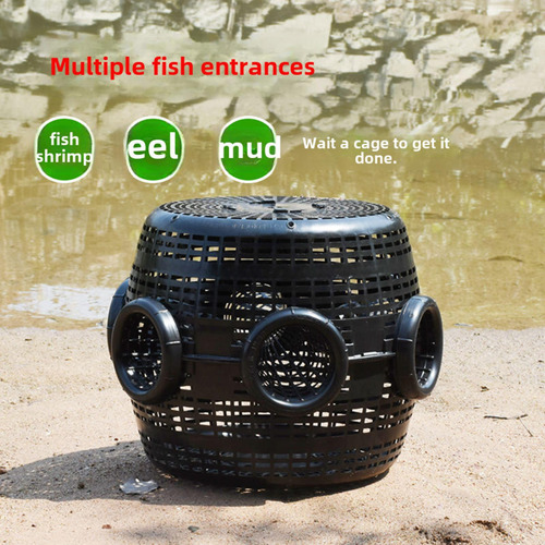 Jaula De Pesca Con Red, Herramienta De Pesca Portátil,
