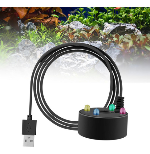 De Máquina De Niebla Mister Pond Con 4 Led, Adorno Para