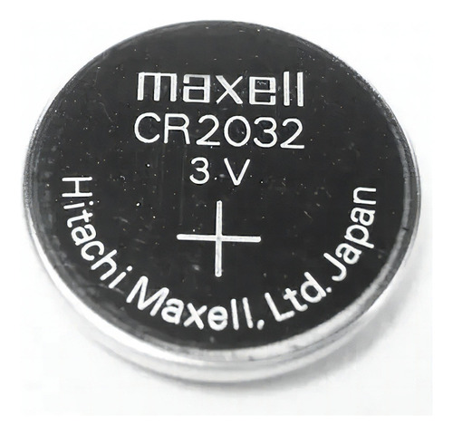 Pila Maxell Cr2032 Litio Botón 3v Pack X5 Plateado