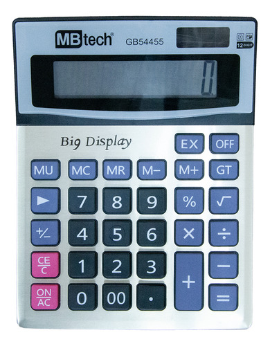 Calculadora Digital 12 Digitos A Pilha Gb54455 Mbtech