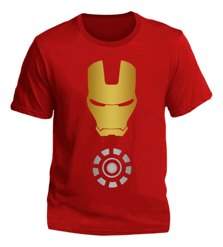 Remera Iron Man Silueta Cara Tony Stark Comic Superheroe