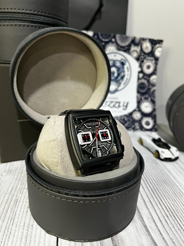 Reloj Hombre Mónaco Cronógrafo Calendario Negro Fórmula 1 Negro Negro (Reacondicionado)