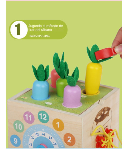 '' Juego De Juguetes Montessori De Madera 8 En 1 For Niños