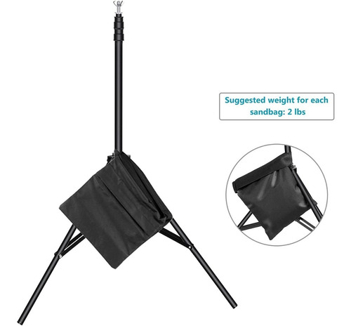 Imagen 3 de 8 de Photo Video Studio Soporte Fondo Ajustable Hasta 3 M Altura