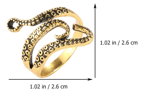 Anillos Góticos Con Forma De Pulpo Dividido En Forma De Pulp