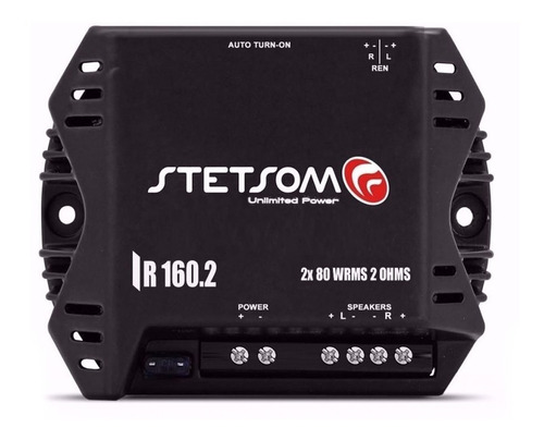 Amplificador Stetsom 2 Canales Potencia 160 W Rms 2 Ohm Auto