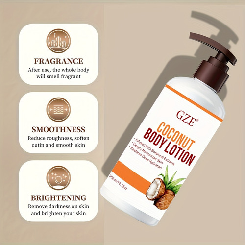 Loción Corporal Hidratante Con Fórmula De Aceite De Coco Gze