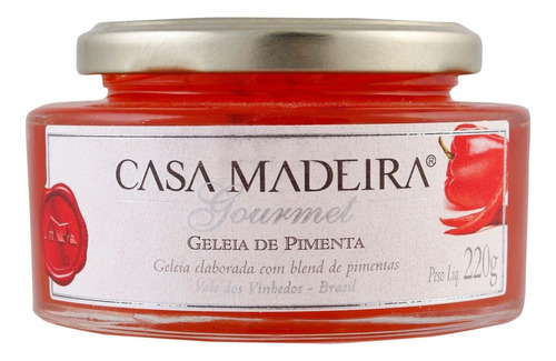 Geléia de Pimentas Gourmet Casa Madeira 240g