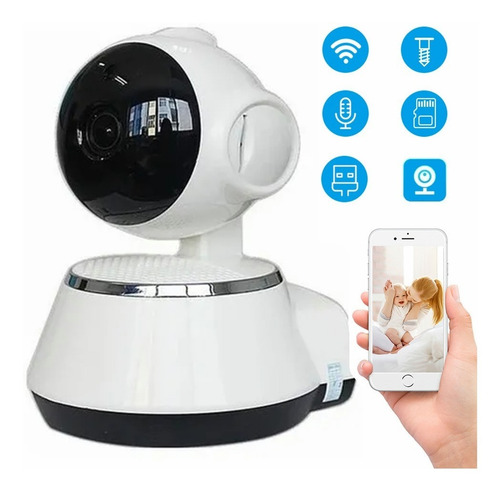 Cámara V380 Ip Wifi Vigilancia Alarma App Hd Robot Español 