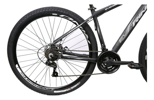 Bicicleta Rino Everest 29 Freio Disco 21v Câmbios Shimano Cor Preto/prata