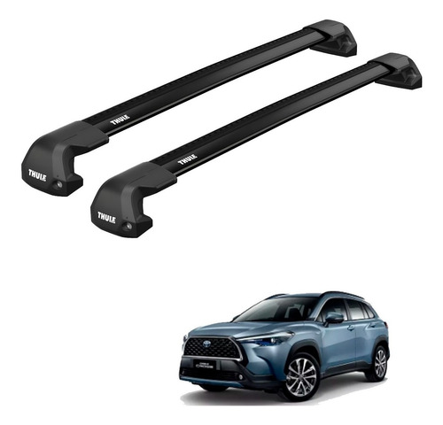 Rack Thule Alumínio Wingbar Edge Preto Corolla Cross 21 22