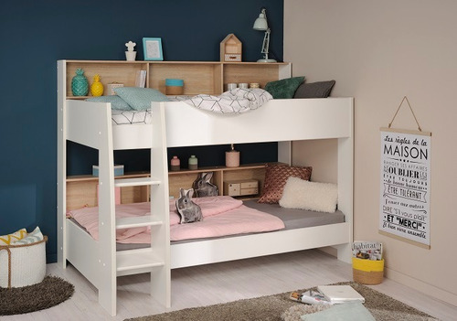 Imagen 4 de 7 de Litera Selten Blanco Y Roble Këssa Muebles