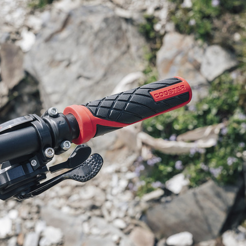 Empuñaduras Deslizantes De Goma Para Bicicleta Xc Mtb Bmx Rojo