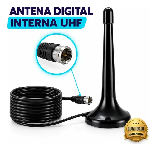 Antena Digital Interna Externa Hdtv 4k Uhf Cabo 4 Metros Para Smart Tv Led Lcd Tv Tubo Conversor Tv Aberta Sinal 360km Canais Abertos Sem Mensalidade Digital Terrestre Longo Alcanc