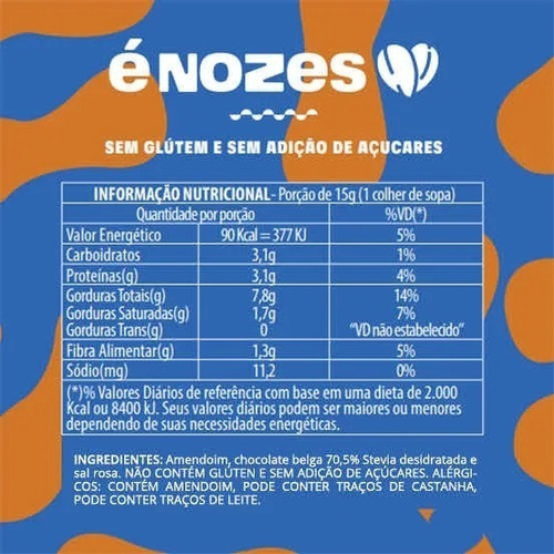 Imagem 3 de 3 de Pasta De Amendoim Com Chocolate Belga 70,5% - É Nozes -
