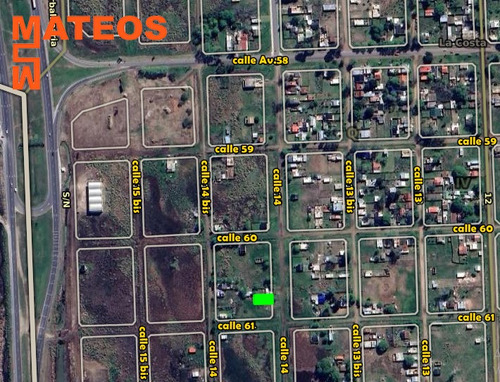 Lote Baldio A Mts De La Avenida  14 E/ 60 Y 61