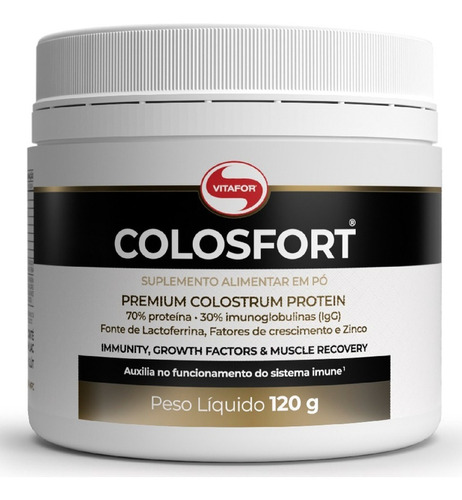 Colosfort Premium Colostrum Protein 120g Vitafor Sabor Sem sabor