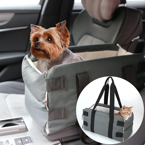 ~? Ssawcasa Asiento De Coche Con Consola Para Perros, Asient