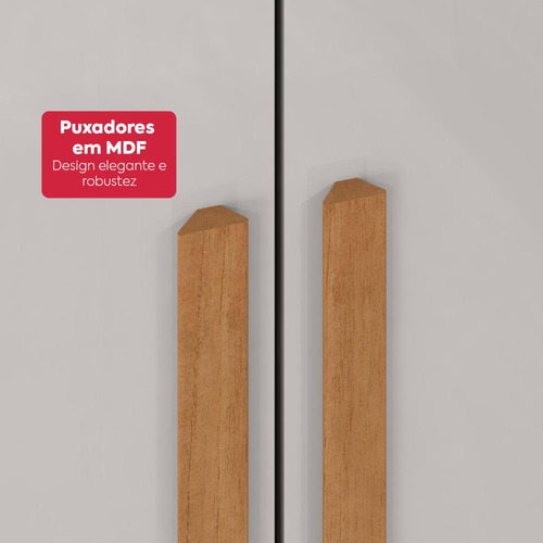 Guarda-roupa Casal Easy Slim 8 Portas Amendoa Clean/off Amêndoa Clean/off White