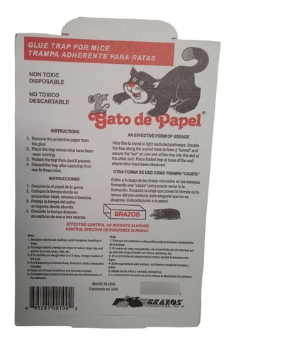 Trampa De Pega Para Ratones Paquete De 6 Unidades