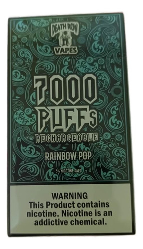 Vape Miel Death Row 7000 Puffs Sabores Surtidos 10 Pz