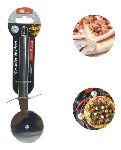 Cortador Carretilha Para Pizza Aço Inox Afiado Cromado