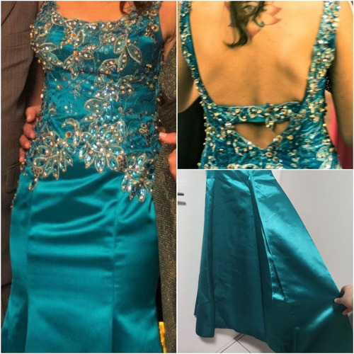 vestido zibeline azul