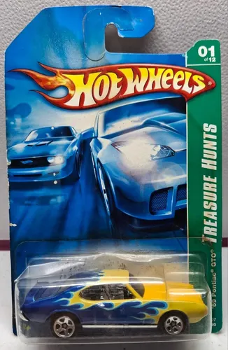 Hot Wheels 69 Pontiac Gto Treasure Hunts 1:64 Flamas C-17