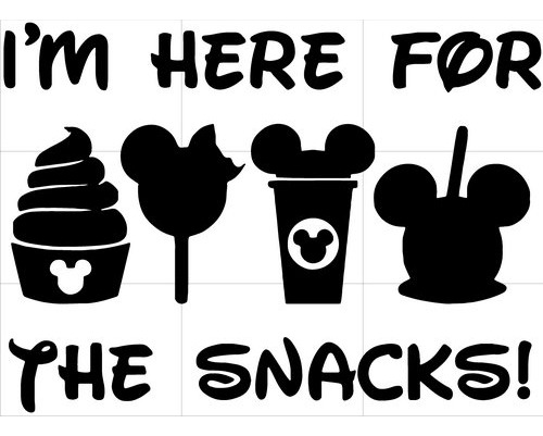 I'm Here For Snacks Mickey Mouse Vinilo Decorativo Md-71080
