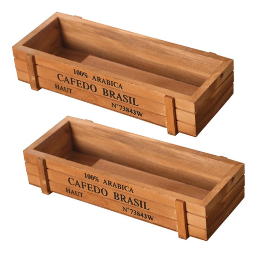 Macetero Rectangular De Madera Para Decoración Del Hogar,