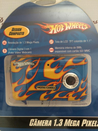 Webcam Câmera Digital Hot Wheels 8 Mb 1.3 Mega Pixels K1047